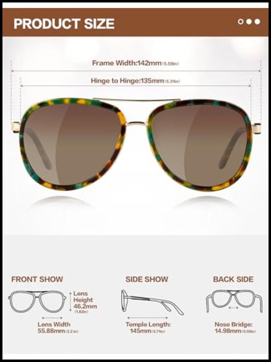 Retro Square Acetate Frame UV Protection Polarized Sunglasses main image 5